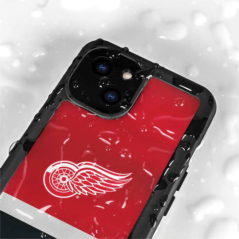 NHL Detroit Red Wings Jersey iPhone 15 Plus Waterproof Case